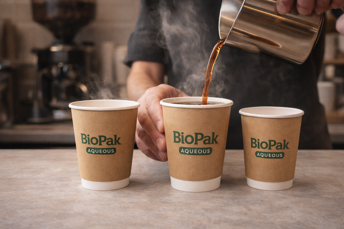BioPak Aqueous Coffee Cups Now Available in Melbourne | Home Compostable