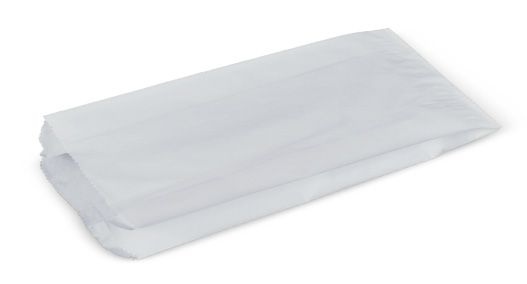 10 Long White Gusset Paper Bag