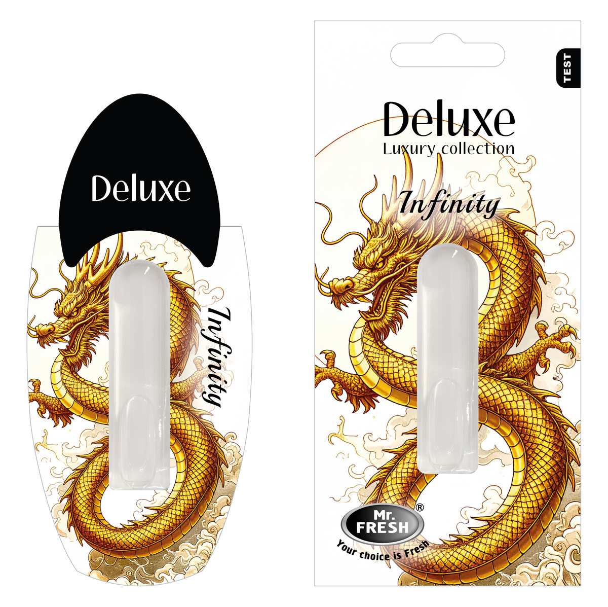 Infinity Car Air Freshener - Luxury Diffuser | Mr. Fresh Deluxe - packaging