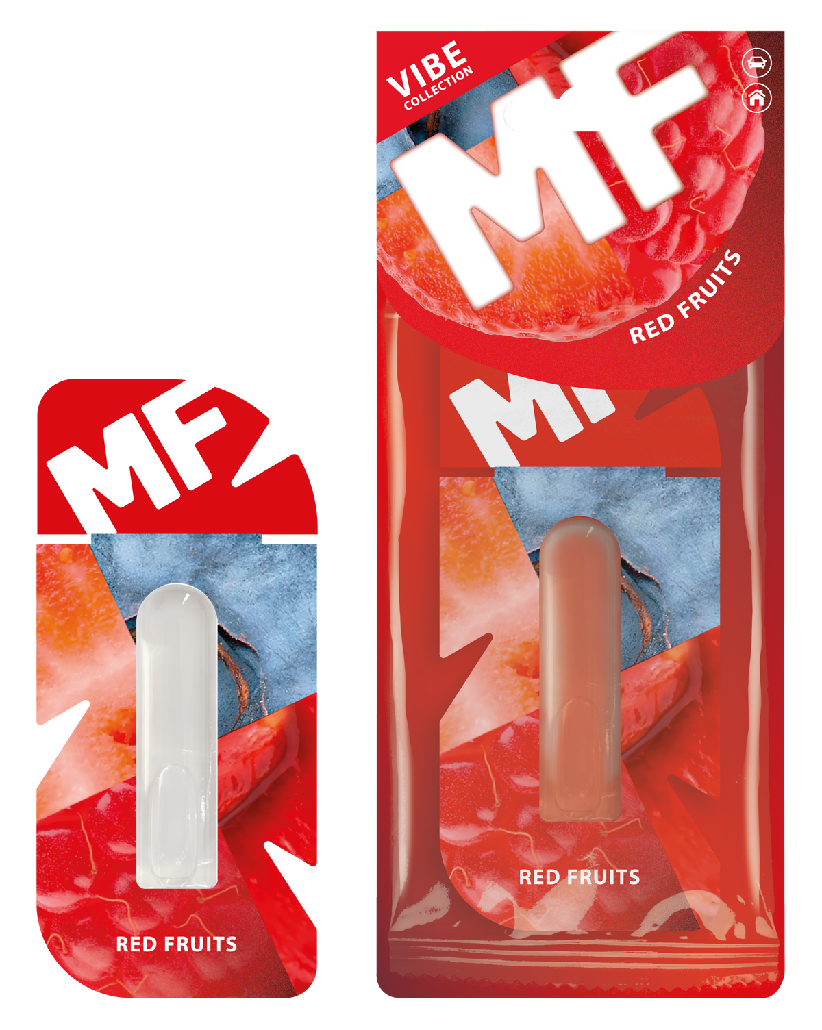 Red Fruits Car Air Freshener - Hanging Diffuser | Mr. Fresh VIBE - packaging