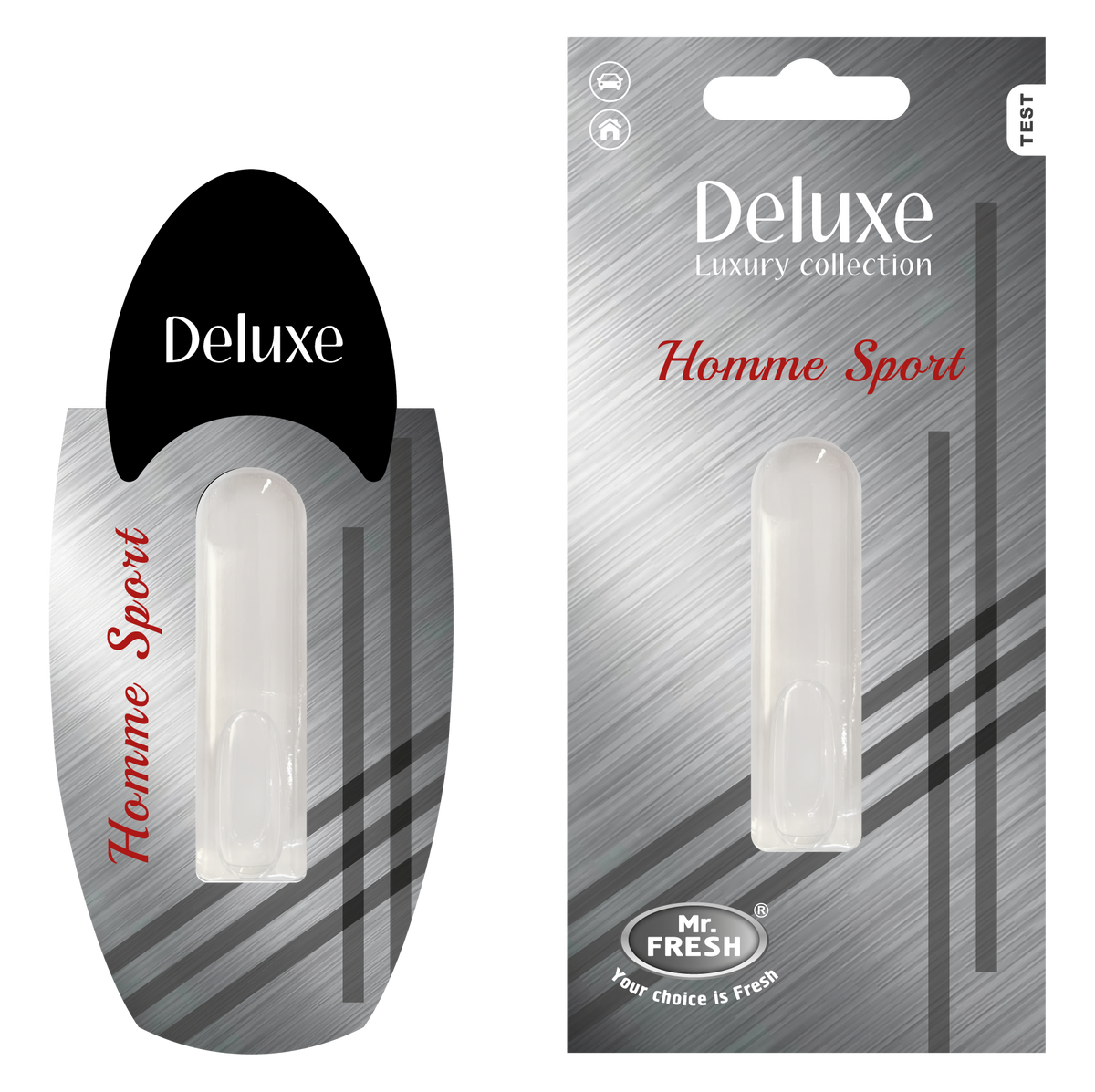 Homme Sport Car Air Freshener - Luxury Diffuser | Mr. Fresh Deluxe - packaging