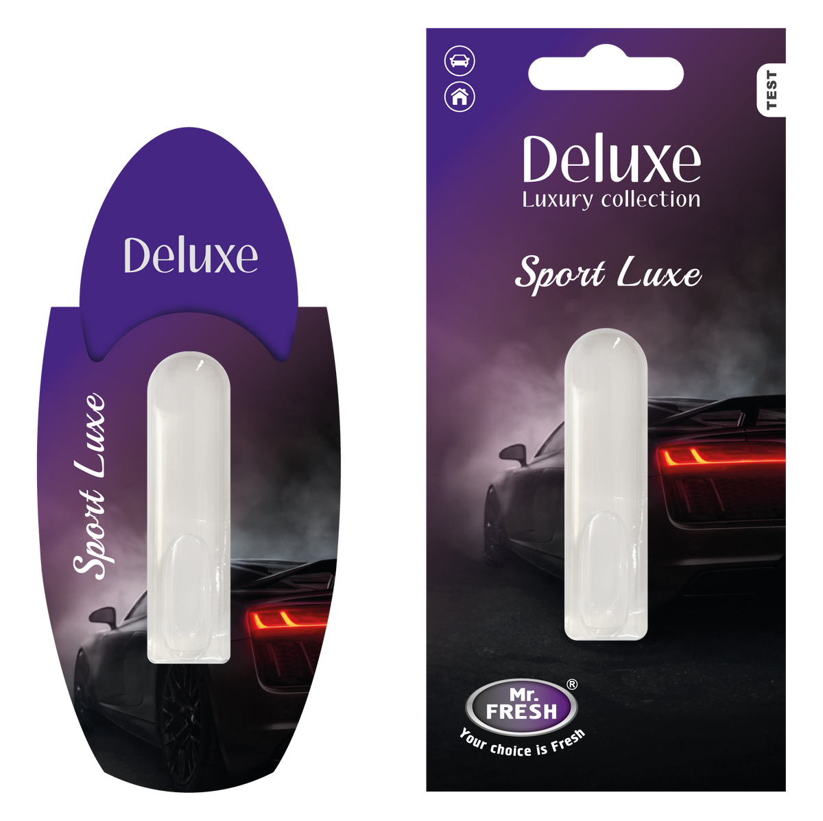 Sport Luxe Car Air Freshener - Luxury Diffuser | Mr. Fresh Deluxe - packaging