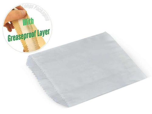 1/2 SQ GPL White Paper Bags