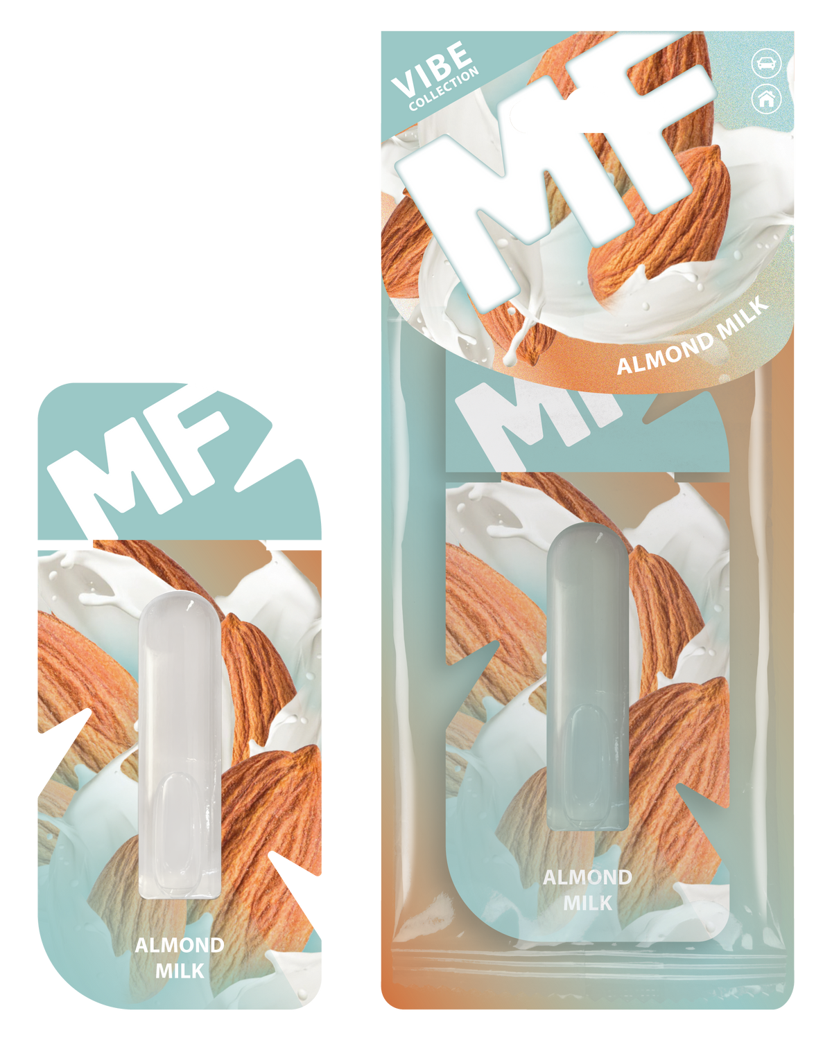 Almond Milk Car Air Freshener - Hanging Diffuser | Mr. Fresh VIBE - packaging