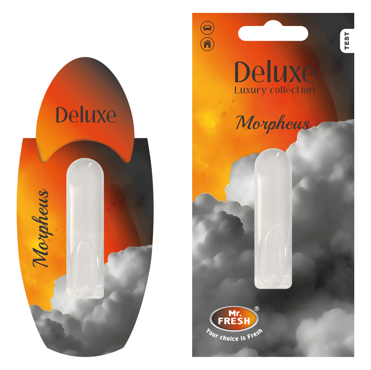 Morpheus Car Air Freshener - Luxury Diffuser | Mr. Fresh Deluxe - packaging