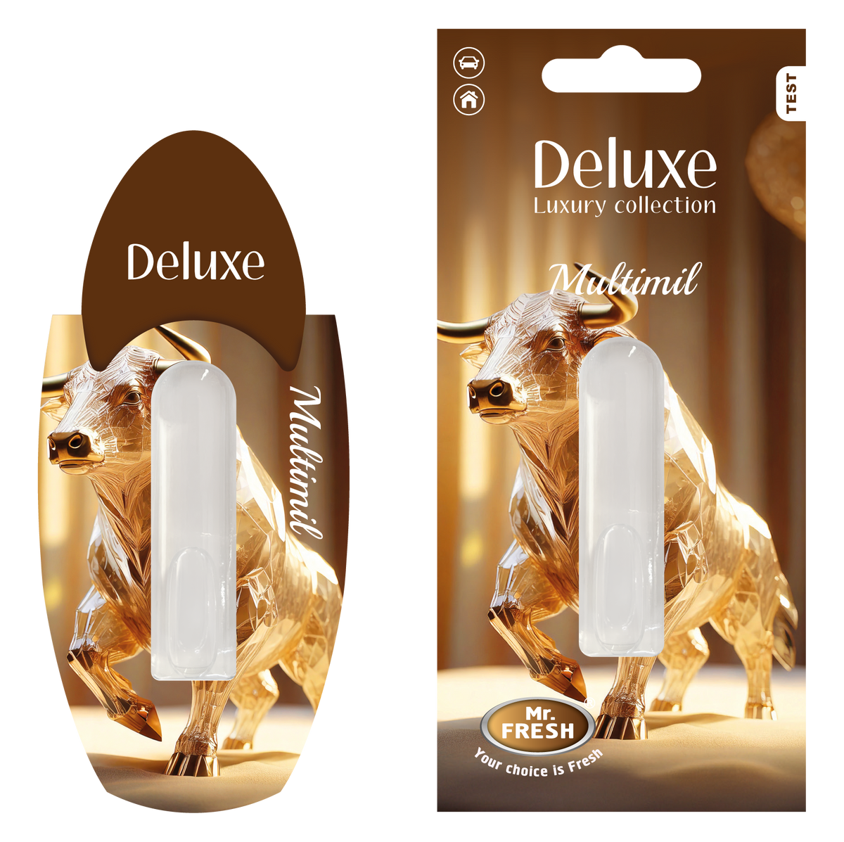 Miltimil Car Air Freshener - Luxury Diffuser | Mr. Fresh Deluxe - packaging