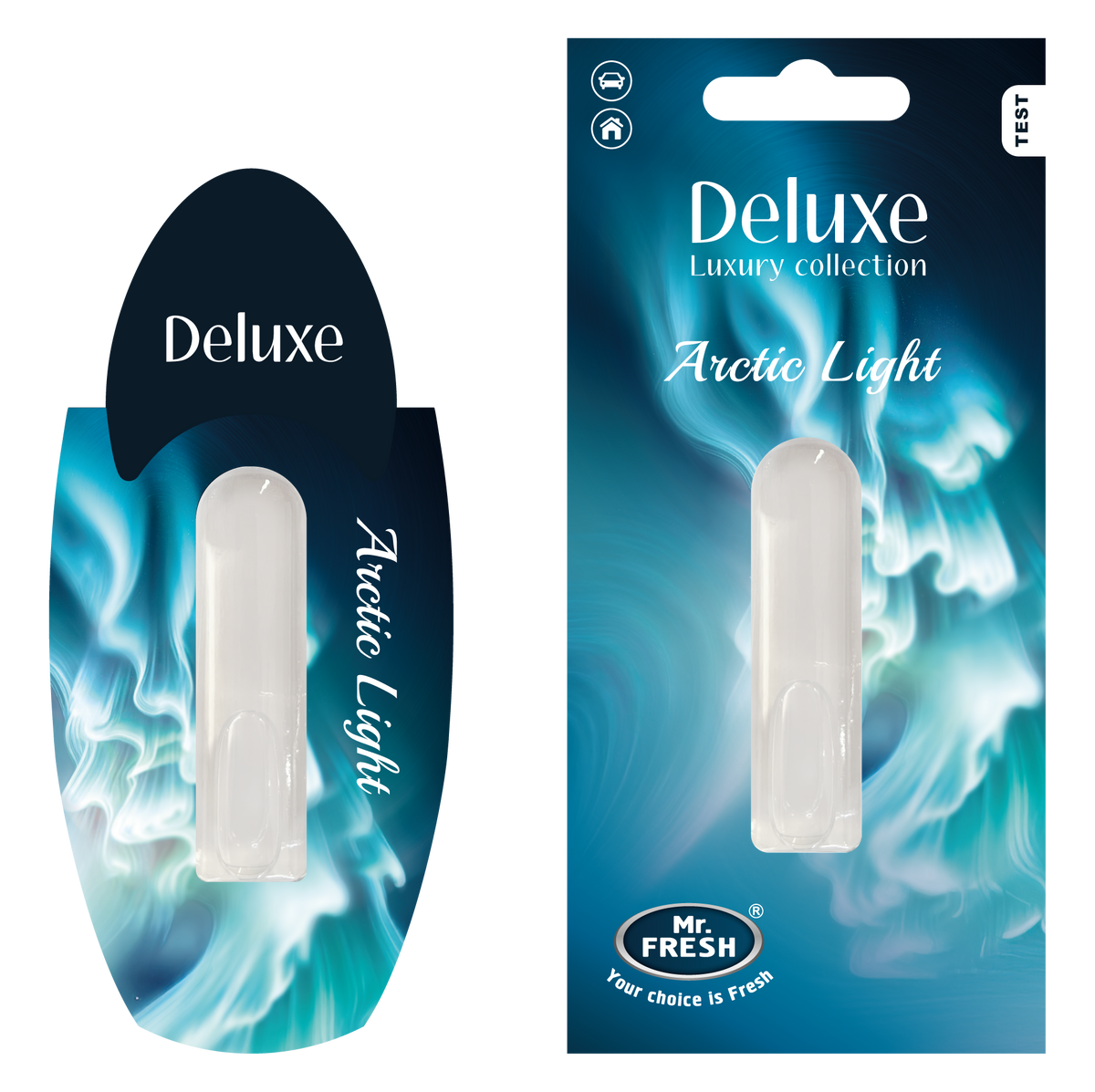 Arctic Light Car Air Freshener - Luxury Diffuser | Mr. Fresh Deluxe - packaging