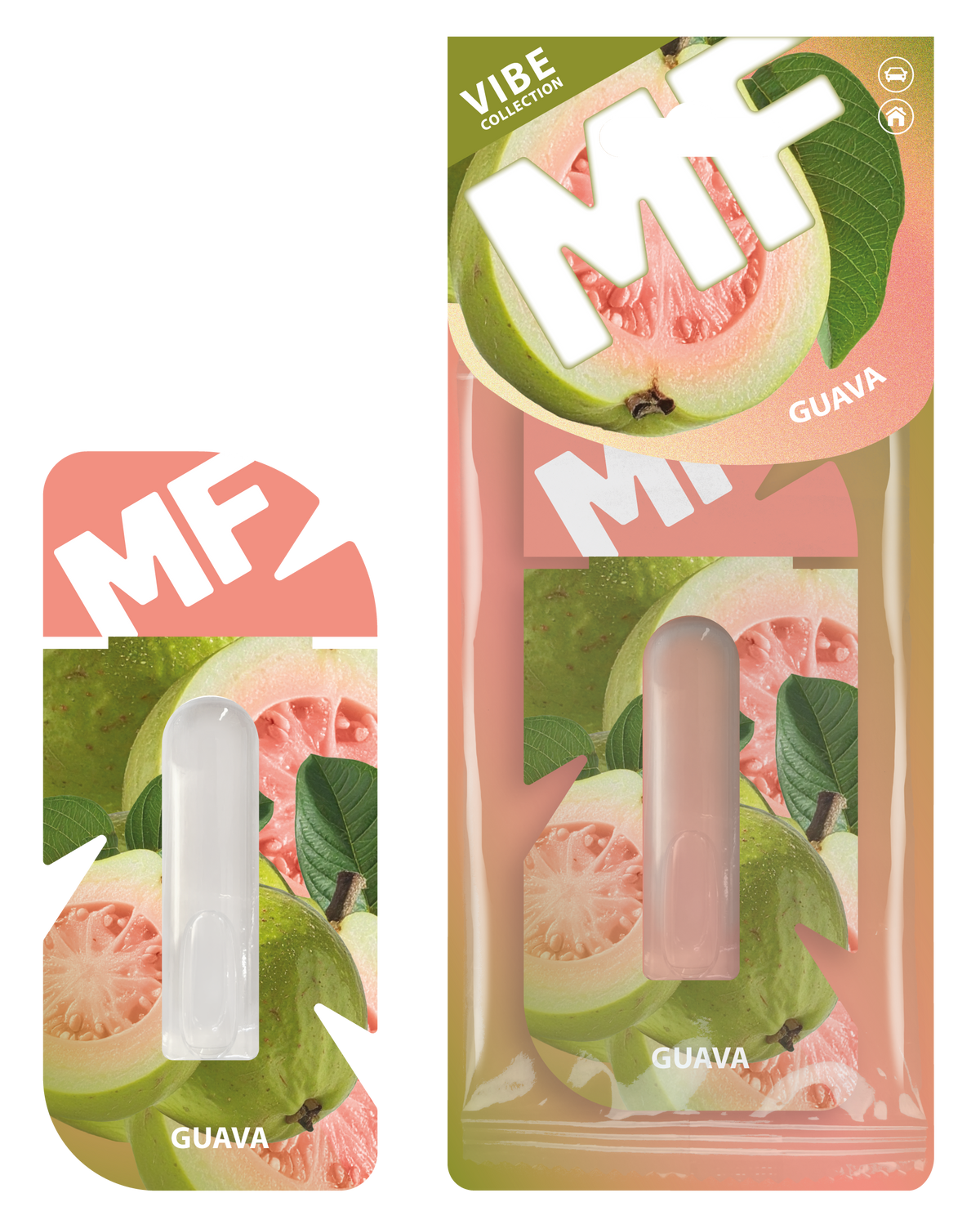Guava Car Air Freshener - Hanging Diffuser | Mr. Fresh VIBE - packaging