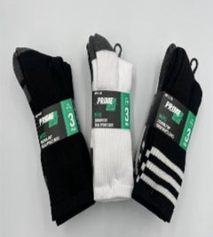 3PK Unisex Crew  Series Sports Socks (8559)