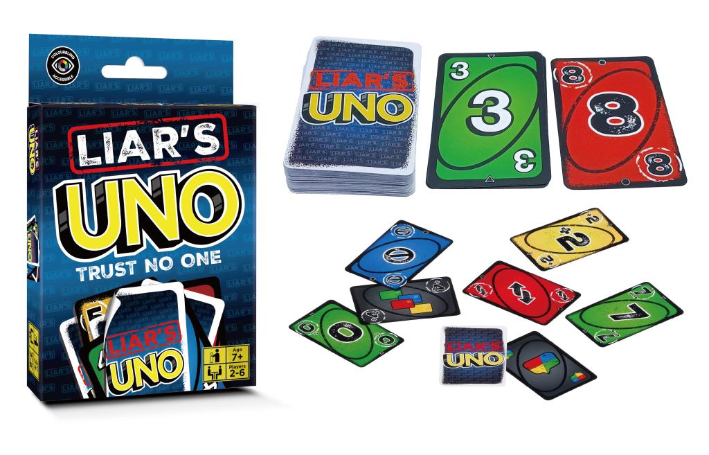 Liars Series UNO playing cards 112-card mega pack, 8.7x5.7cm – new wholesale bulk carton for gift and event retailers