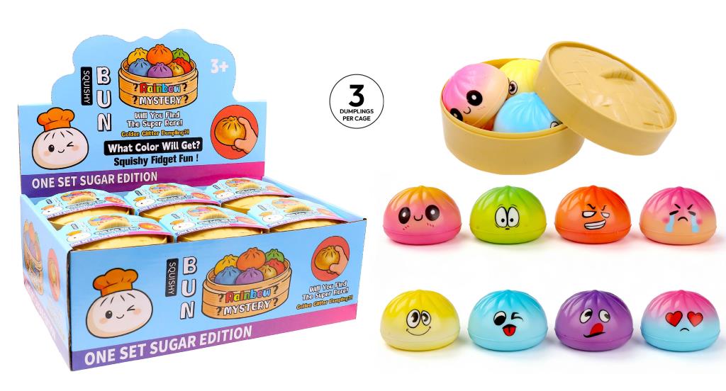 Novelty PU Dumpling 3PCE (Small) - 5CM - Display Box Series (86292) - wholesale bulk packaging | DPack