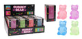 TPR plain bear squishy stress toy in display box, 4.5x4.5x8cm assorted designs, carton of 12 - DPack wholesale