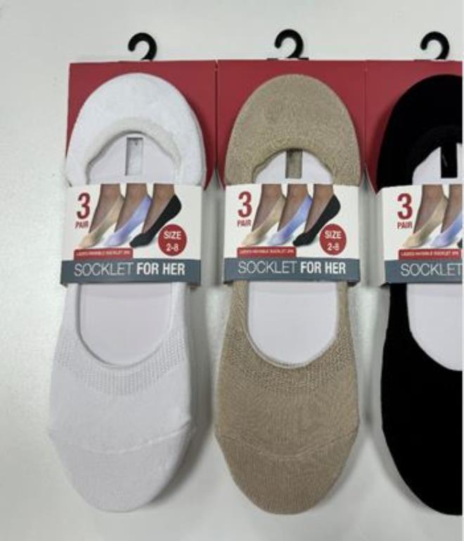 Ladies Invisible Socklet 3PK