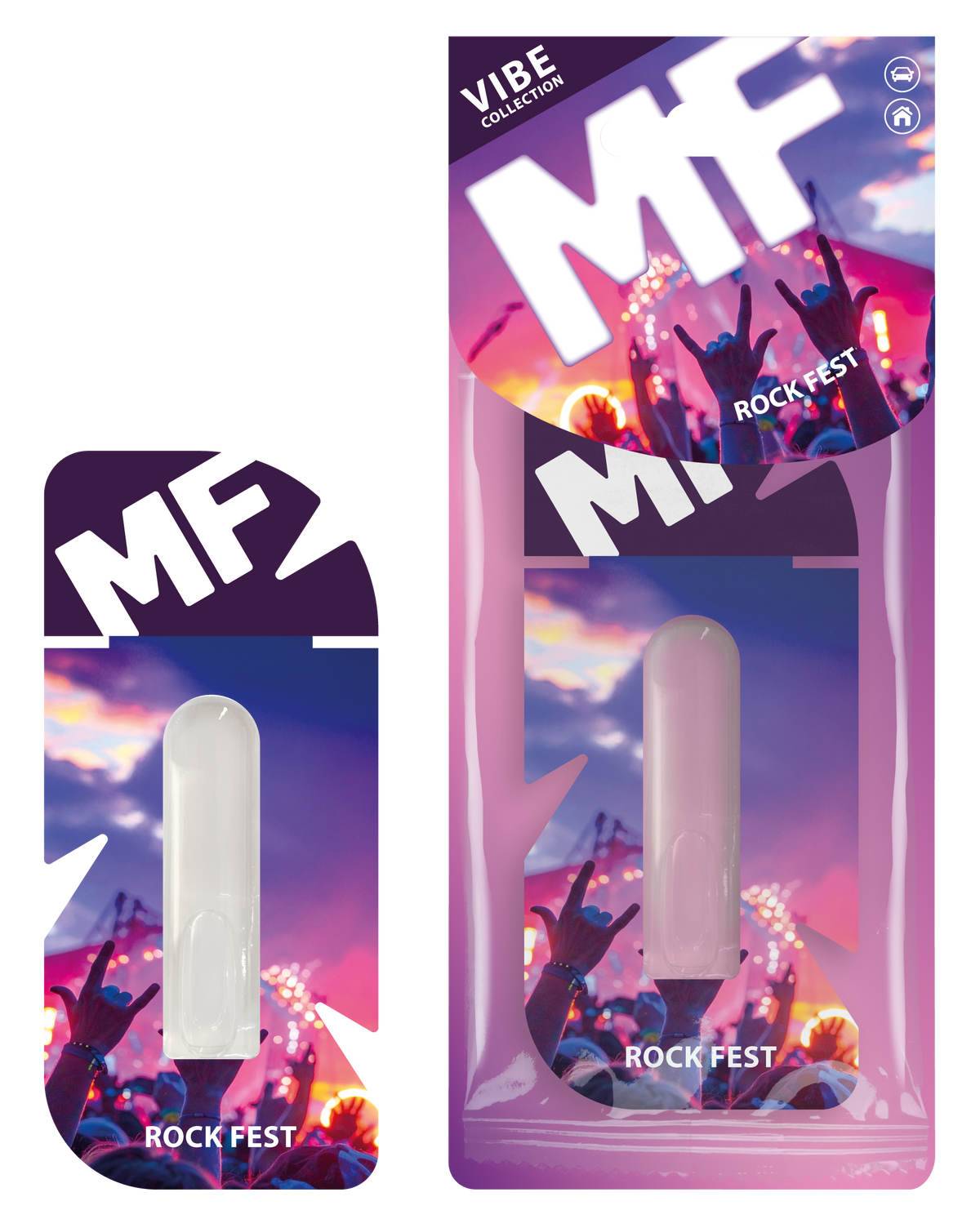 Rock Fest Car Air Freshener - Hanging Diffuser | Mr. Fresh VIBE - packaging