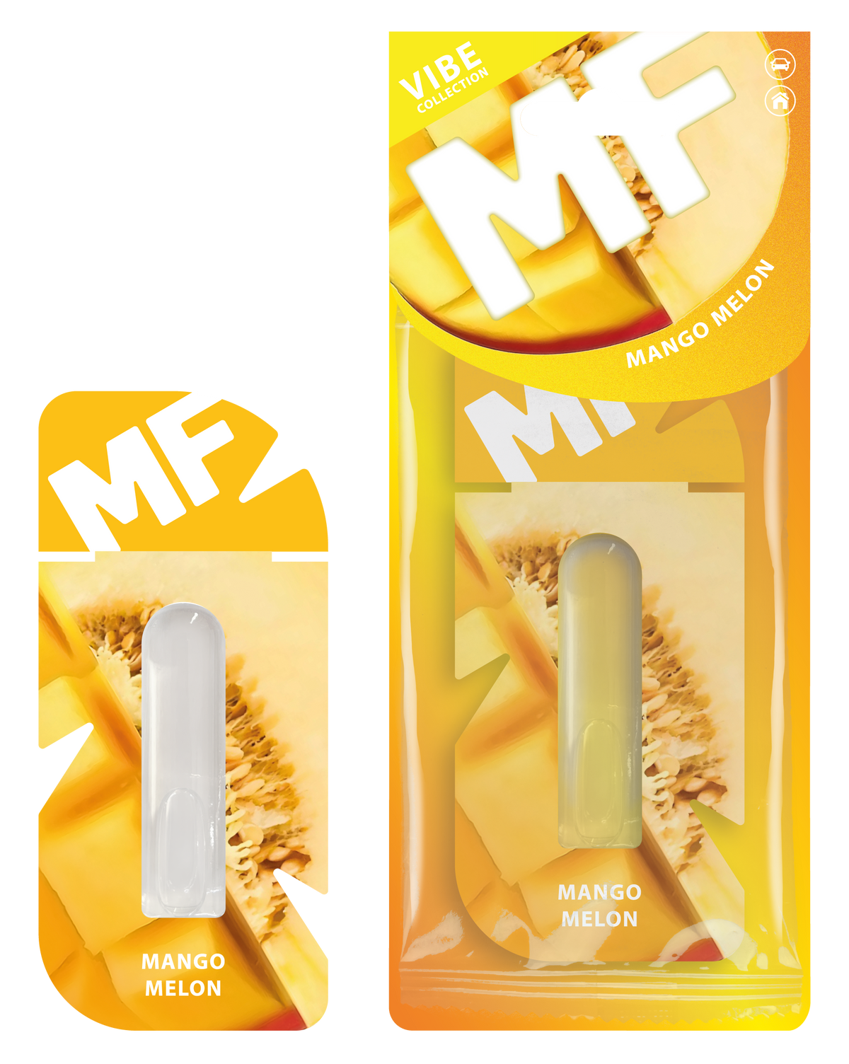 Mango & Melon Car Air Freshener - Hanging Diffuser | Mr. Fresh VIBE - packaging