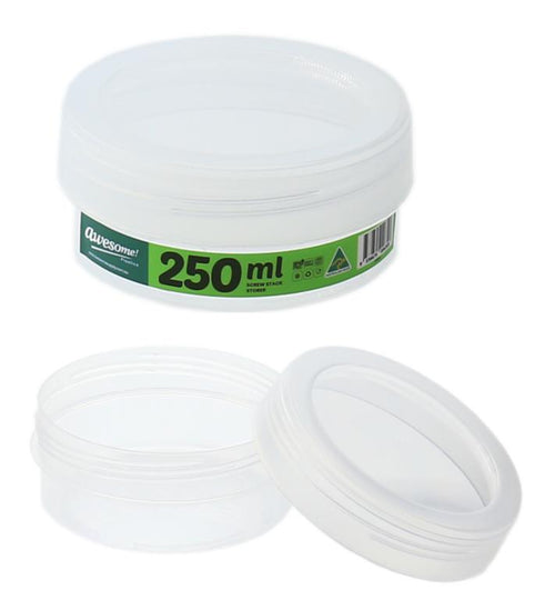 250ML Screw Top Stacker Jar Australian Made