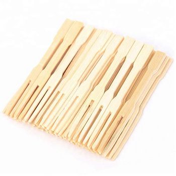 Box of 2000 bamboo cocktail forks 9cm for fruit platters canapes and event catering