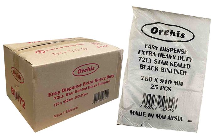 Garbage Bags 72lt 250's