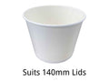 White paper bowl 1020ml 142mm diameter for soup noodle and salad takeaway food packaging, 600 per carton