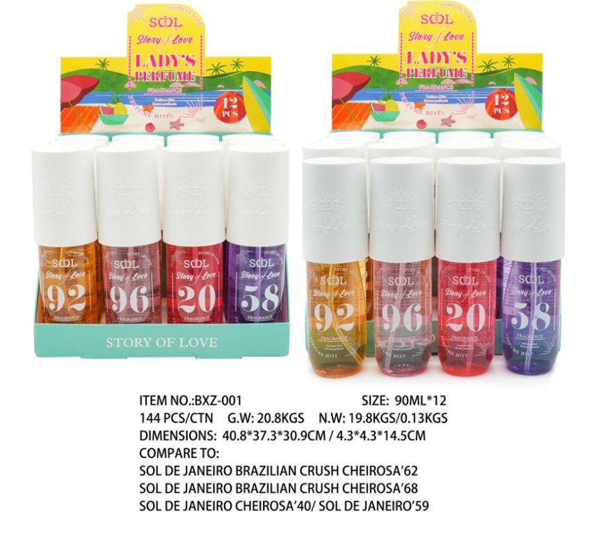 90ML Story of Love  - Smells like Sol De Janeiro Brazilian 62, 68 & 59 (BXZ001) - wholesale bulk packaging | DPack