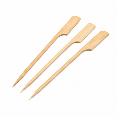 Bamboo gun skewers 12cm short cocktail picks 100 pack for cafe canapes and party appetisers
