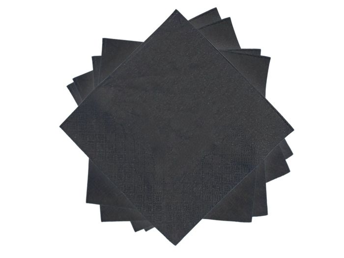 Cocktail Napkin 2 Ply Black 2k