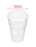 Genfac 285ml clear plastic takeaway coffee cups in sleeve of 50, wholesale carton of 1000 for cafés