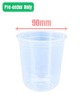380ml PP U-shape clear plastic sealable cups with 90mm rim, 500 per carton, for bubble tea and cold drink service