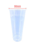 Clear PP plastic bubble tea cup 700ml with 90mm diameter opening, bulk carton for bubble tea shops and cafes