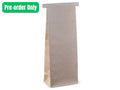 Detpak brown kraft tin-tie paper bag 250g no window 235x88x47mm for packaging coffee and specialty foods