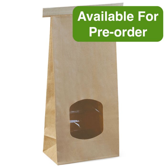 Tin Tie Bag Window Brown M