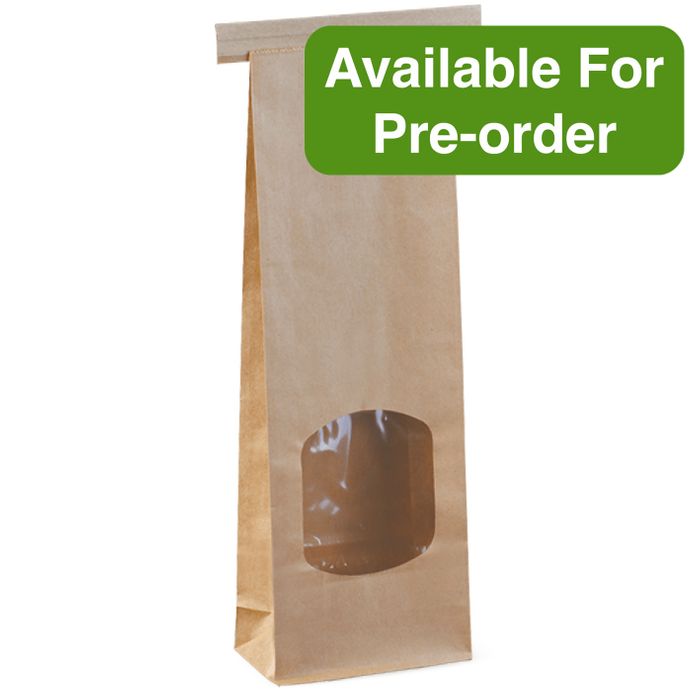 Tin Tie Bag Window Brown S