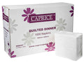 Caprice quilted white 2-ply paper napkins 400x400mm GT-fold, carton of 1000 for restaurant and catering use