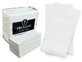 Provada 6501 white quilted 2-ply dinner paper napkins 400x400mm GT-fold, carton of 1000 for catering and events