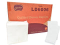 Lifedays LD6006 white quilted 2-ply paper napkins 400x400mm GT-fold, bulk carton of 1000 for hospitality