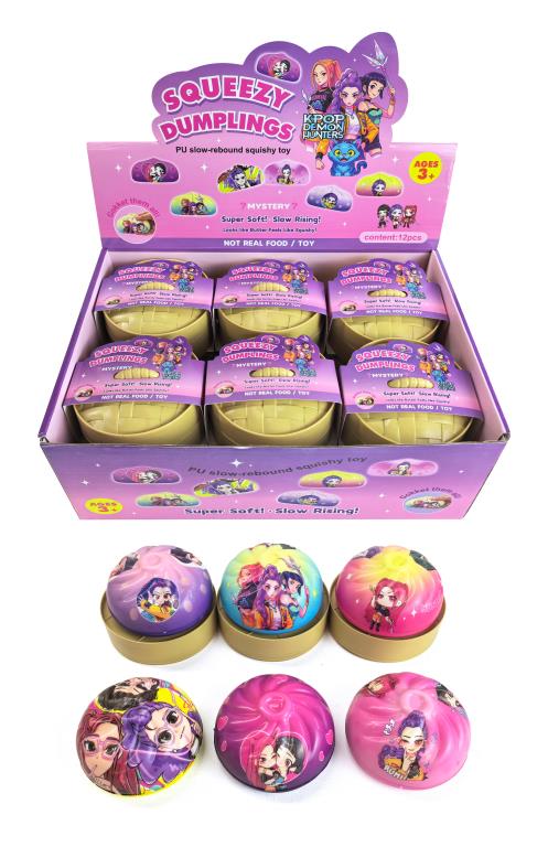 K-Pop Series squishy dumpling stress toy 7cm diameter, soft squeezy fidget toy for kids and teens