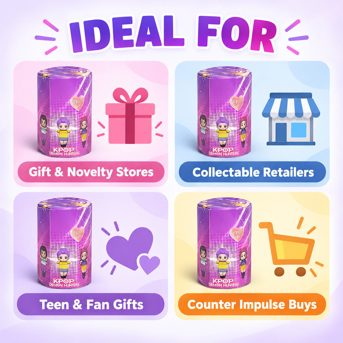 K-Pop Demon Hunters blind box for gift, novelty and collectable retailers and fan gifts