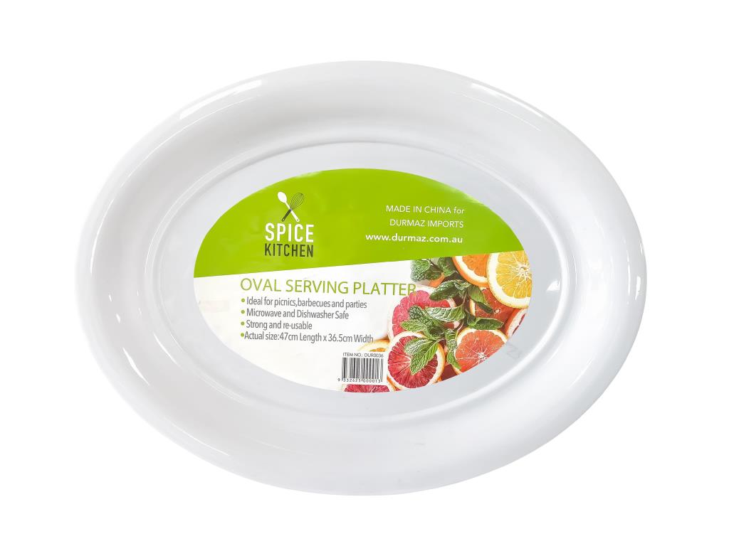 Large Plastic Oval Serving Tray