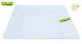 White Melamine Square Platter-21CM x 21CM