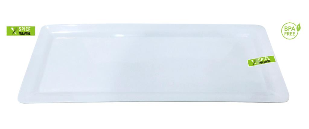 White Melamine Rectangle Platter - 48CM x 20CM