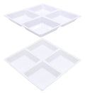 White Melamine (4 Section) Condiment Tray - 22CM x 22CM