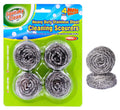 4PK Stainless Steel Cleaning Scourers