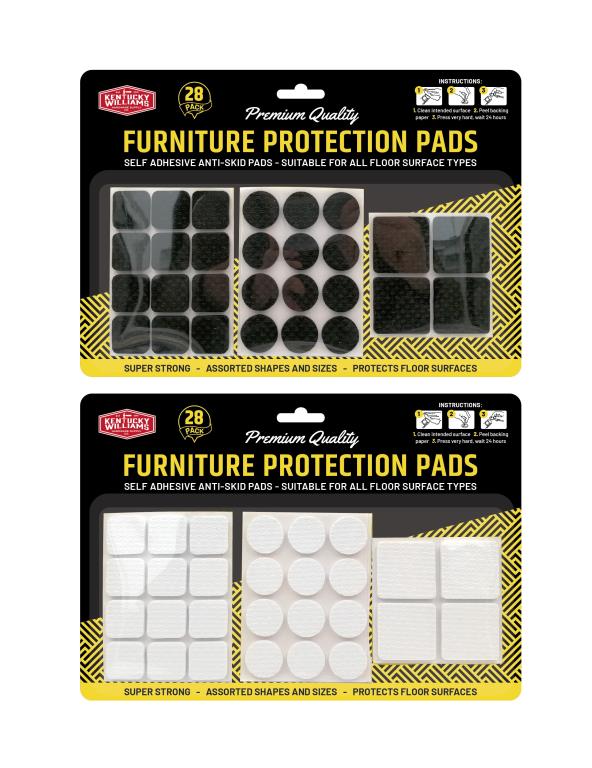 Anti Skid Rubber Protection Pads - 28PCE Bulk Pack