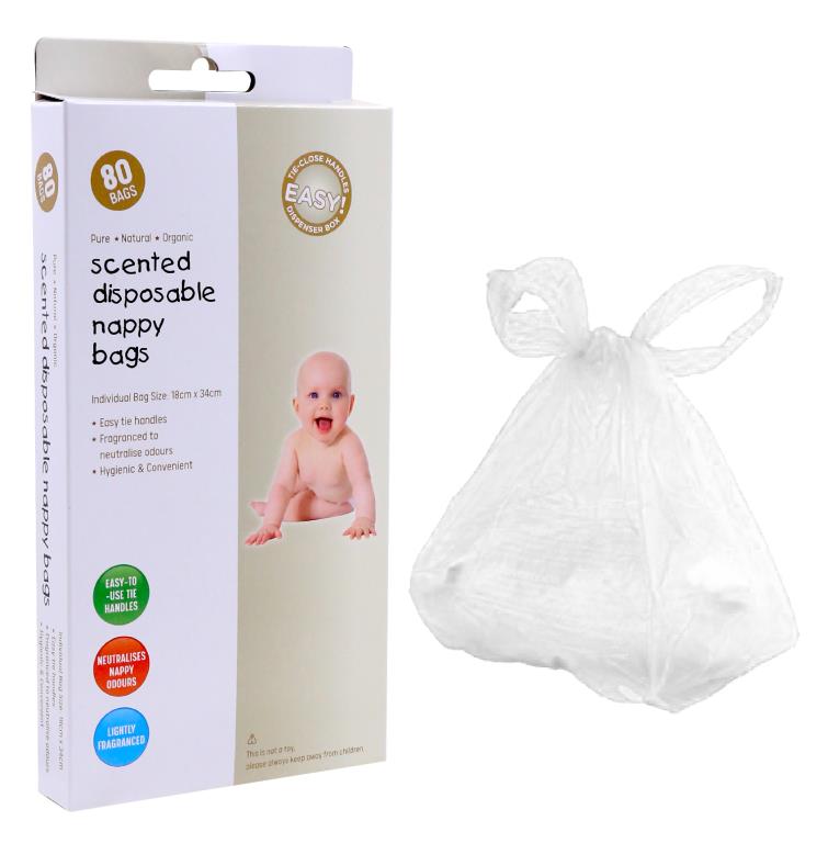 Scented Disposable Nappy Bags-80PK