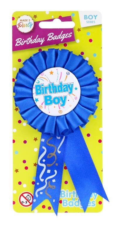Novelty Happy Birthday Badges-Boy Series
