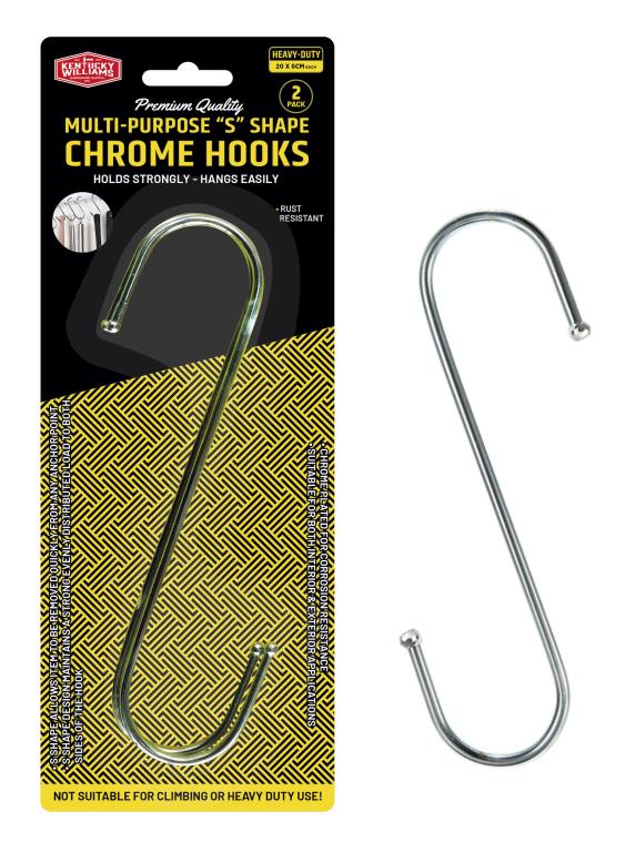 Chrome S Hooks (2PK) - Large