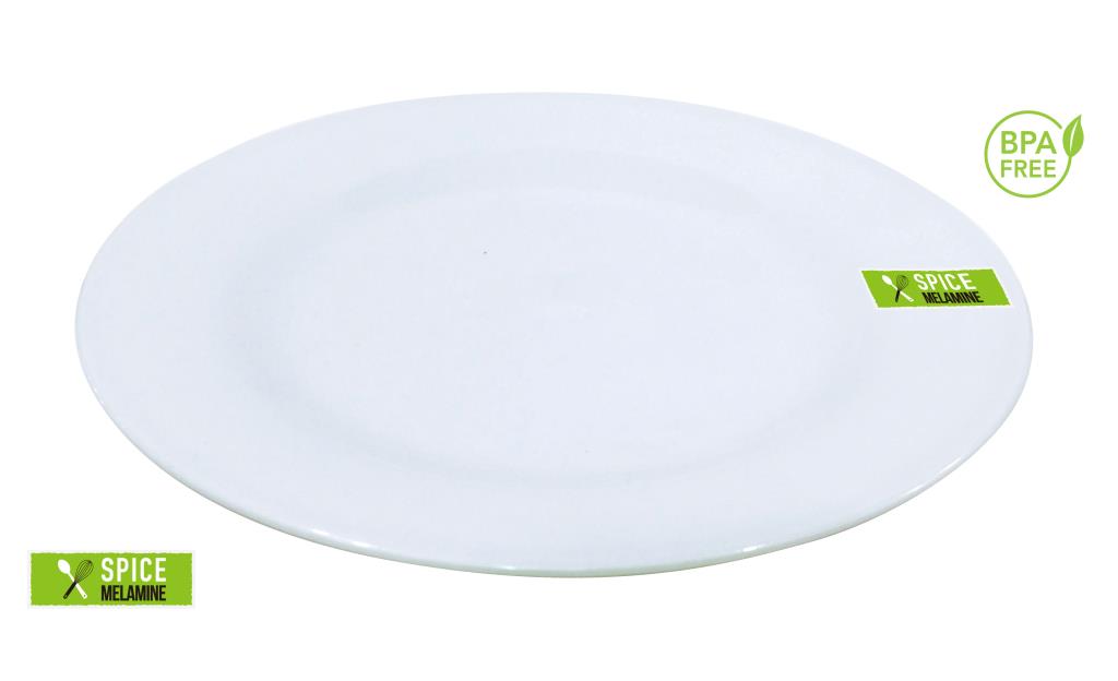 White Melamine 8' Round Side Plate