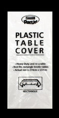 Plastic White Series Party Table Cloth- 274CM x137CM