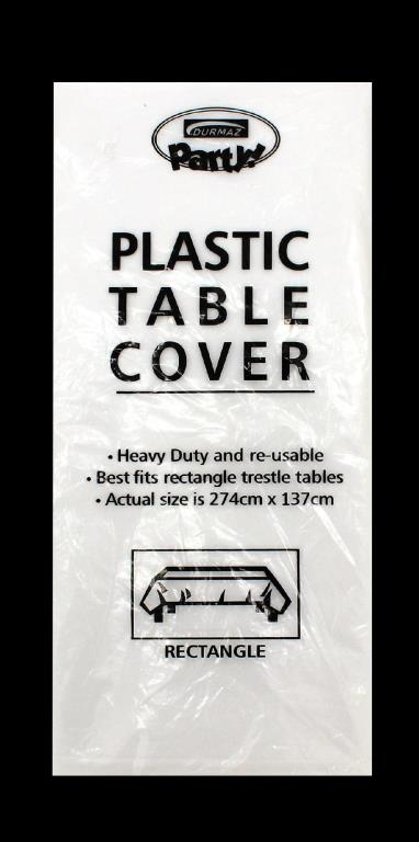 Plastic White Series Party Table Cloth- 274CM x137CM
