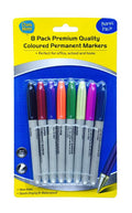 Permanent Markers(Coloured Series)-8PK